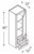 Blue Valley Grey Shaker Bath Cabinet - GRS-DV1245