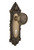 Nostalgic Warehouse - Victorian Plate Interior Mortise Craftsman Door Knob in Antique Brass - VICCRA - 716598 - 2 1/4" Backset