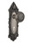 Nostalgic Warehouse - Victorian Plate Interior Mortise Craftsman Door Knob in Antique Pewter - VICCRA - 716599 - 2 1/4" Backset
