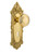 Nostalgic Warehouse - Victorian Plate Interior Mortise Deco Door Knob in Polished Brass - VICDEC - 707384 - 2 1/4" Backset