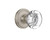 Nostalgic Warehouse - Classic Rosette Privacy Round Clear Crystal Glass Door Knob in Satin Nickel - CLARCC - 714544 - 2 3/4" Backset