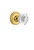 Nostalgic Warehouse - Classic Rosette Privacy Crystal Egg & Dart Knob in Polished Brass - CLACED - 751032 - 2 3/8" Backset
