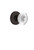 Nostalgic Warehouse - Classic Rosette Privacy Crystal Egg & Dart Knob in Timeless Bronze - CLACED - 751045 - 2 3/4" Backset