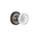 Nostalgic Warehouse - Classic Rosette Privacy Crystal Meadows Knob in Antique Pewter - CLACME - 752200 - 2 3/8" Backset