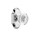Nostalgic Warehouse - Cottage Plate Passage Crystal Egg & Dart Knob in Bright Chrome - COTCED - 750136 - 2 3/4" Backset