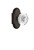 Nostalgic Warehouse - Cottage Plate Privacy Crystal Egg & Dart Knob in Oil-Rubbed Bronze - COTCED - 751063 - 2 3/8" Backset