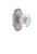 Nostalgic Warehouse - Cottage Plate Privacy Crystal Egg & Dart Knob in Satin Nickel - COTCED - 751075 - 2 3/4" Backset