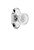 Nostalgic Warehouse - Cottage Plate Privacy Crystal Meadows Knob in Bright Chrome - COTCME - 753123 - 2 3/8" Backset