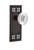 Nostalgic Warehouse - Craftsman Plate Passage Crystal Egg & Dart Knob in Timeless Bronze - CRACED - 750155 - 2 3/8" Backset