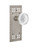 Nostalgic Warehouse - Craftsman Plate Passage Crystal Meadows Knob in Satin Nickel - CRACME - 753110 - 2 3/8" Backset