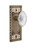 Nostalgic Warehouse - Craftsman Plate Passage Crystal Victorian Knob in Antique Brass - CRACVI - 754875 - 2 3/8" Backset