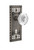 Nostalgic Warehouse - Craftsman Plate Passage with Keyhole Crystal Egg & Dart Knob in Antique Pewter - CRACED - 750464 - 2 3/8" Backset
