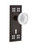 Nostalgic Warehouse - Craftsman Plate Passage with Keyhole Crystal Meadows Knob in Timeless Bronze - CRACME - 752817 - 2 3/8" Backset
