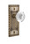 Nostalgic Warehouse - Craftsman Plate Privacy Crystal Egg & Dart Knob in Antique Brass - CRACED - 751094 - 2 3/4" Backset