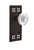 Nostalgic Warehouse - Craftsman Plate Privacy Crystal Egg & Dart Knob in Oil-Rubbed Bronze - CRACED - 751089 - 2 3/8" Backset
