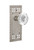 Nostalgic Warehouse - Craftsman Plate Privacy Crystal Egg & Dart Knob in Satin Nickel - CRACED - 751097 - 2 3/4" Backset