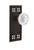 Nostalgic Warehouse - Craftsman Plate Privacy Crystal Meadows Knob in Oil-Rubbed Bronze - CRACME - 753141 - 2 3/8" Backset