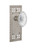 Nostalgic Warehouse - Craftsman Plate Privacy Crystal Victorian Knob in Satin Nickel - CRACVI - 754911 - 2 3/8" Backset