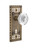 Nostalgic Warehouse - Craftsman Plate Privacy with Keyhole Crystal Egg & Dart Knob in Antique Brass - CRACED - 751399 - 2 3/8" Backset
