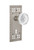 Nostalgic Warehouse - Craftsman Plate Privacy with Keyhole Crystal Meadows Knob in Satin Nickel - CRACME - 753411 - 2 3/8" Backset