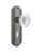 Nostalgic Warehouse - Deco Plate Double Dummy with Keyhole Crystal Egg & Dart Knob in Antique Pewter - DECCED - 750944