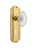 Nostalgic Warehouse - Deco Plate Double Dummy with Keyhole Crystal Victorian Knob in Polished Brass - DECCVI - 754349