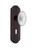 Nostalgic Warehouse - Deco Plate Double Dummy with Keyhole Crystal Victorian Knob in Timeless Bronze - DECCVI - 754522