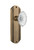 Nostalgic Warehouse - Deco Plate Passage Crystal Victorian Knob in Antique Brass - DECCVI - 754034 - 2 3/4" Backset
