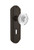 Nostalgic Warehouse - Deco Plate Passage with Keyhole Crystal Egg & Dart Knob in Oil-Rubbed Bronze - DECCED - 750487 - 2 3/8" Backset
