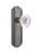Nostalgic Warehouse - Deco Plate Privacy Crystal Egg & Dart Knob in Antique Pewter - DECCED - 751120 - 2 3/4" Backset