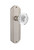 Nostalgic Warehouse - Deco Plate Privacy Crystal Egg & Dart Knob in Satin Nickel - DECCED - 751113 - 2 3/8" Backset