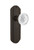 Nostalgic Warehouse - Deco Plate Privacy Crystal Meadows Knob in Oil-Rubbed Bronze - DECCME - 753081 - 2 3/4" Backset
