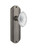 Nostalgic Warehouse - Deco Plate Privacy Crystal Victorian Knob in Antique Pewter - DECCVI - 754851 - 2 3/4" Backset