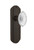 Nostalgic Warehouse - Deco Plate Privacy Crystal Victorian Knob in Oil-Rubbed Bronze - DECCVI - 754304 - 2 3/8" Backset
