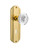 Nostalgic Warehouse - Deco Plate Privacy with Keyhole Crystal Egg & Dart Knob in Polished Brass - DECCED - 751435 - 2 3/4" Backset
