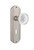 Nostalgic Warehouse - Deco Plate Privacy with Keyhole Crystal Meadows Knob in Satin Nickel - DECCME - 752584 - 2 3/4" Backset