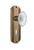 Nostalgic Warehouse - Deco Plate Privacy with Keyhole Crystal Victorian Knob in Antique Brass - DECCVI - 754356 - 2 3/4" Backset