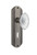 Nostalgic Warehouse - Deco Plate Privacy with Keyhole Crystal Victorian Knob in Antique Pewter - DECCVI - 754309 - 2 3/8" Backset