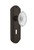 Nostalgic Warehouse - Deco Plate Privacy with Keyhole Crystal Victorian Knob in Oil-Rubbed Bronze - DECCVI - 754302 - 2 3/8" Backset