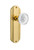 Nostalgic Warehouse - Deco Plate Single Dummy Crystal Meadows Knob in Polished Brass - DECCME - 753524