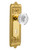 Nostalgic Warehouse - Egg & Dart Plate Interior Mortise Crystal Egg & Dart Knob in Unlacquered Brass - EADCED - 751652 - 2 1/4" Backset