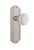 Nostalgic Warehouse - Deco Plate Double Dummy Waldorf White Milk Glass Knob in Satin Nickel - DECWAW - 748733