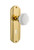 Nostalgic Warehouse - Deco Plate with Keyhole Double Dummy Waldorf White Milk Glass Knob in Polished Brass - DECWAW - 748810