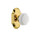 Nostalgic Warehouse - Cottage Plate Passage Waldorf White Milk Glass Knob in Polished Brass - COTWAW - 748009 - 2 3/8" Backset