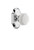 Nostalgic Warehouse - Cottage Plate Privacy Waldorf White Milk Glass Knob in Bright Chrome - COTWAW - 748922 - 2 3/8" Backset