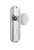 Nostalgic Warehouse - Deco Plate with Keyhole Privacy Waldorf White Milk Glass Knob in Bright Chrome - DECWAW - 749293 - 2 3/4" Backset