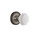 Nostalgic Warehouse - Classic Rosette Single Dummy Waldorf White Milk Glass Knob in Antique Pewter - CLAWAW - 748553