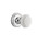 Nostalgic Warehouse - Classic Rosette Single Dummy Waldorf White Milk Glass Knob in Bright Chrome - CLAWAW - 748554