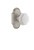 Nostalgic Warehouse - Cottage Plate Single Dummy Waldorf White Milk Glass Knob in Satin Nickel - COTWAW - 748565