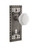 Nostalgic Warehouse - Craftsman Plate with Keyhole Single Dummy Waldorf White Milk Glass Knob in Antique Pewter - CRAWAW - 748646